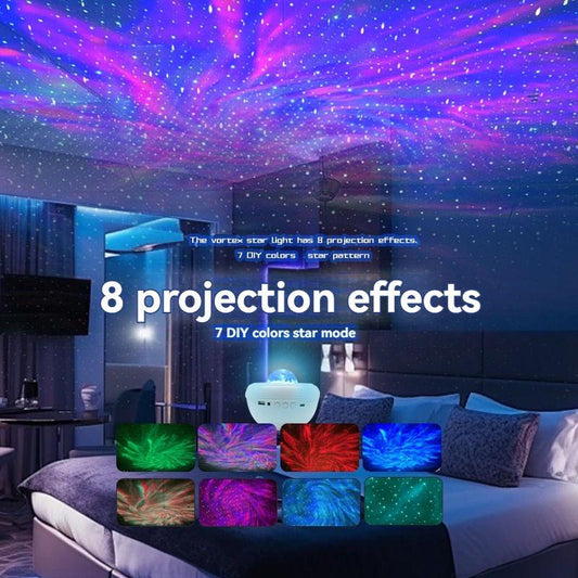 4-in-1 Galaxy Star Projector with Bluetooth Speaker – Aurora Nebula Night Light, USB Music Playback, Remote Control, Timer Ceiling Lamp – OEM/ODM Available