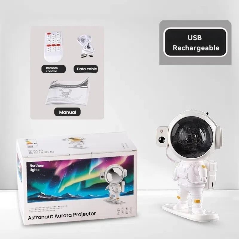 Astronaut Galaxie-Projektor mit Bluetooth-Lautsprecher & Weißem Rauschen – 16 Aurora-Effekte, magnetische 360°-Drehung Nachtlicht, Fernbedienung, Timer – OEM/ODM verfügbar