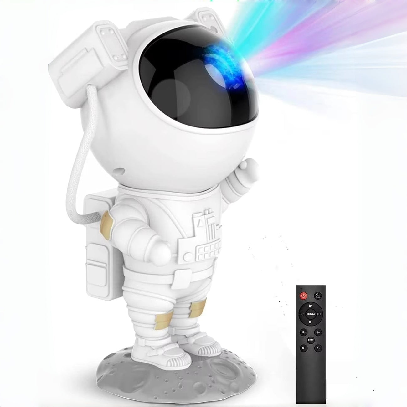 Astronaut Galaxie-Sternprojektor LED-Nebel-Nachtlicht mit Fernbedienung – Coole Weltraumprojektionslampe, 8 Nebeleffekte, einstellbarer Winkel, Timer – Geschenk für Kinder und Erwachsene – OEM/ODM verfügbar