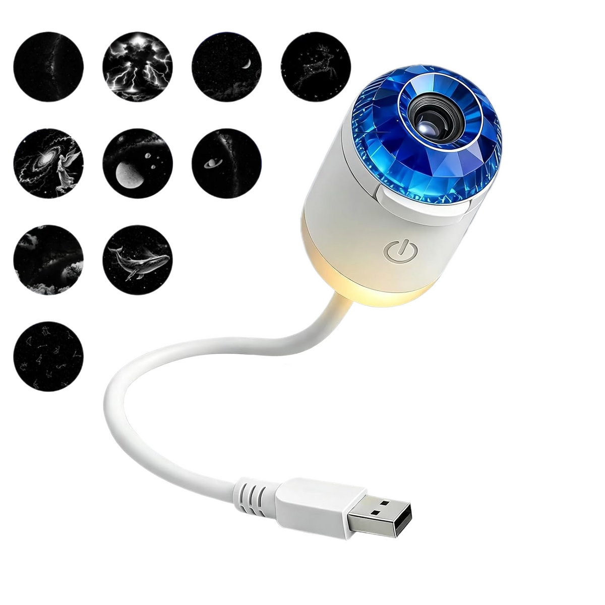USB Planetarium Star Projector Night Light with Flexible Gooseneck & Replaceable Projection Slides OEM/ODM