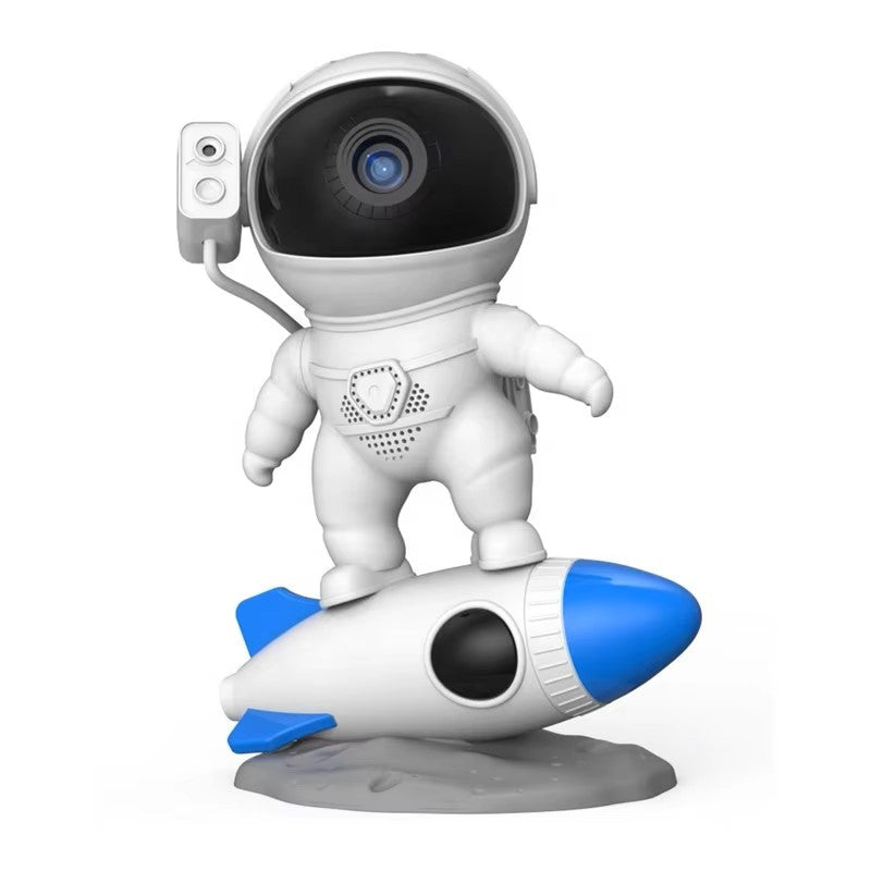Astronaut Sternenprojektor Nebel Raketenlampe mit Bluetooth-Lautsprecher & Weißem Rauschen – 4-in-1 Verbessertes Design, 10 Nebeleffekte, 360° drehbar, App- & Fernbedienung – OEM/ODM verfügbar