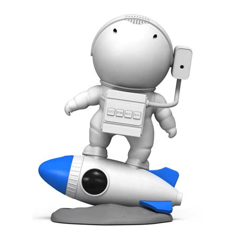 Astronaut Sternenprojektor Nebel Raketenlampe mit Bluetooth-Lautsprecher & Weißem Rauschen – 4-in-1 Verbessertes Design, 10 Nebeleffekte, 360° drehbar, App- & Fernbedienung – OEM/ODM verfügbar