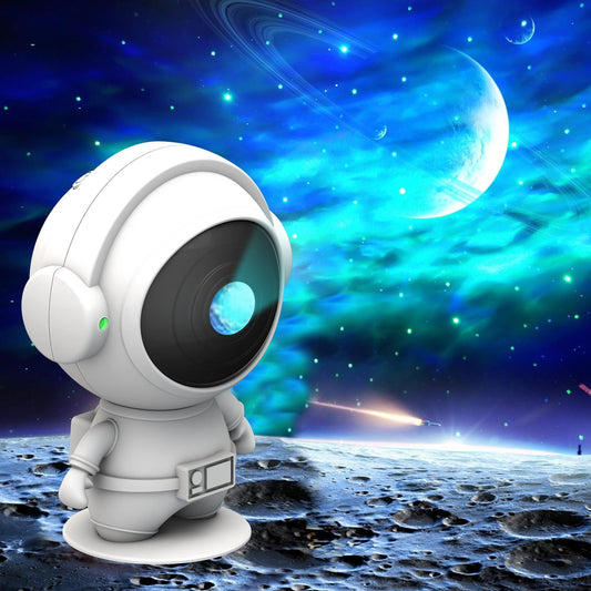Miniproyector de galaxias astronauta, luz nocturna – Lámpara giratoria de cielo estrellado 360° con control remoto, temporizador para dormitorio infantil y regalo – OEM/ODM disponible