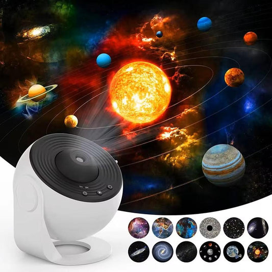 13-in-1 Planetarium Star Projector – 4K HD Rotating Galaxy Lamp with Adjustable Focus & Film Discs – 754 sq ft Coverage, Timer, USB Powered – OEM/ODM Available