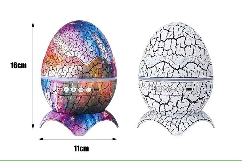 3-in-1 Dinosaur Egg Aurora Projector 33 Light Effects & BT Speaker White Noise & Timer Kids Bedroom Gift Decor  OEM