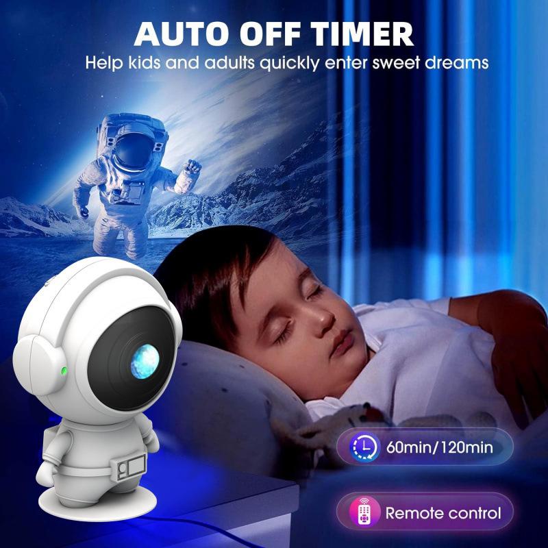 Mini-Astronauten-Galaxie-Projektor-Nachtlicht – 360° drehbare Sternenlampe mit Fernbedienung, Timer für Kinderzimmer & Geschenk – OEM/ODM verfügbar
