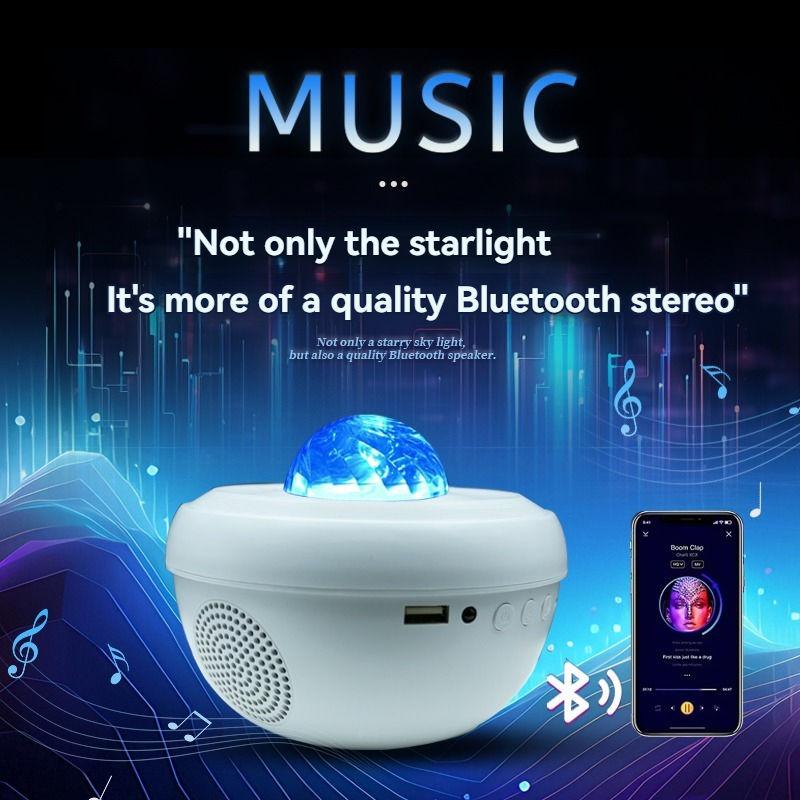 4-in-1 Galaxy Star Projector with Bluetooth Speaker – Aurora Nebula Night Light, USB Music Playback, Remote Control, Timer Ceiling Lamp – OEM/ODM Available