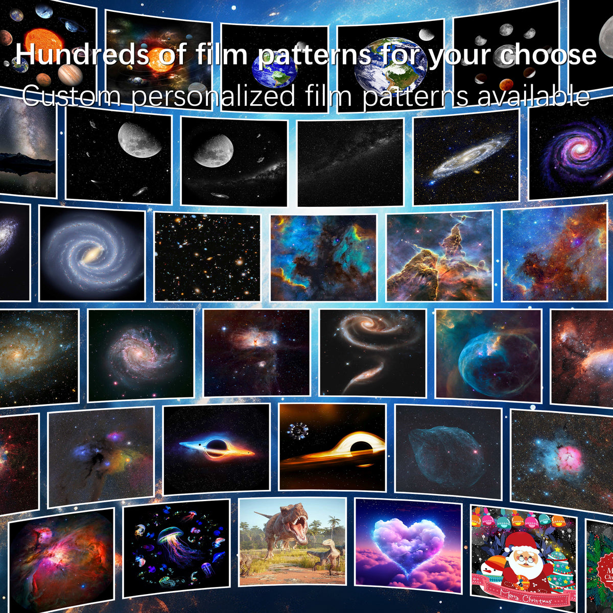 USB Galaxy Star Projector with RGB Night Light & Flexible Gooseneck