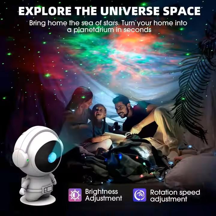 Mini-Astronauten-Galaxie-Projektor-Nachtlicht – 360° drehbare Sternenlampe mit Fernbedienung, Timer für Kinderzimmer & Geschenk – OEM/ODM verfügbar