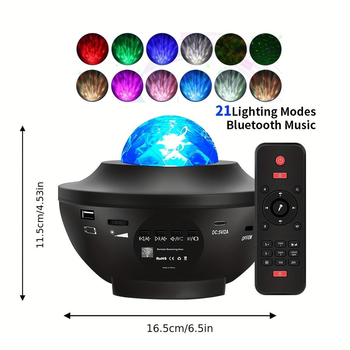 Galaxy Star Projector Gift Nebula Projection Lamp with Bluetooth Speaker Water Ripple Light USB Music Sync and Timer for Holiday Decor