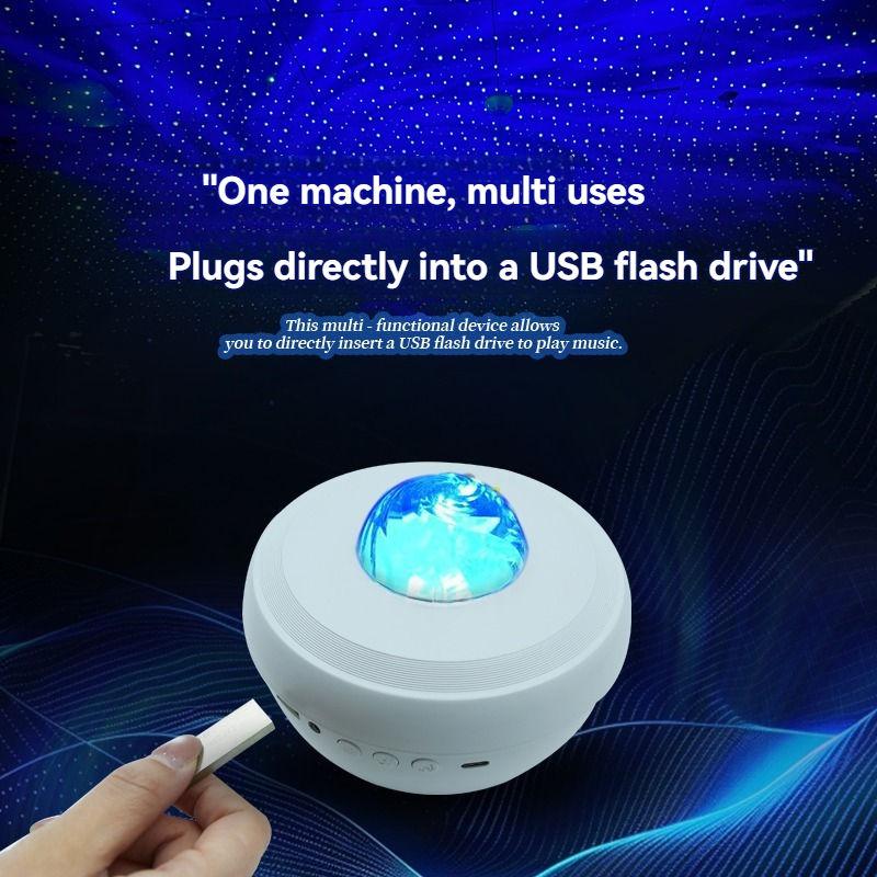 4-in-1 Galaxy Star Projector with Bluetooth Speaker – Aurora Nebula Night Light, USB Music Playback, Remote Control, Timer Ceiling Lamp – OEM/ODM Available