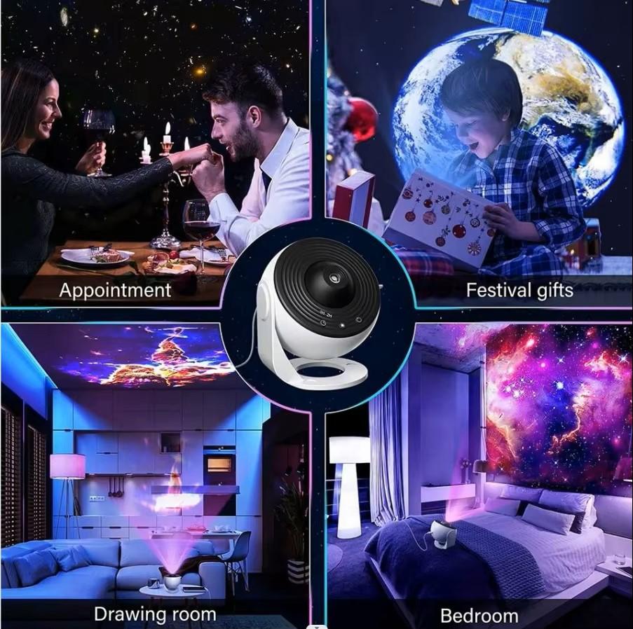 13-in-1 Planetarium-Sternenprojektor – 4K HD Rotierende Galaxienlampe mit einstellbarem Fokus & Filmscheiben – 70 m² Abdeckung, Timer, USB-betrieben – OEM/ODM verfügbar