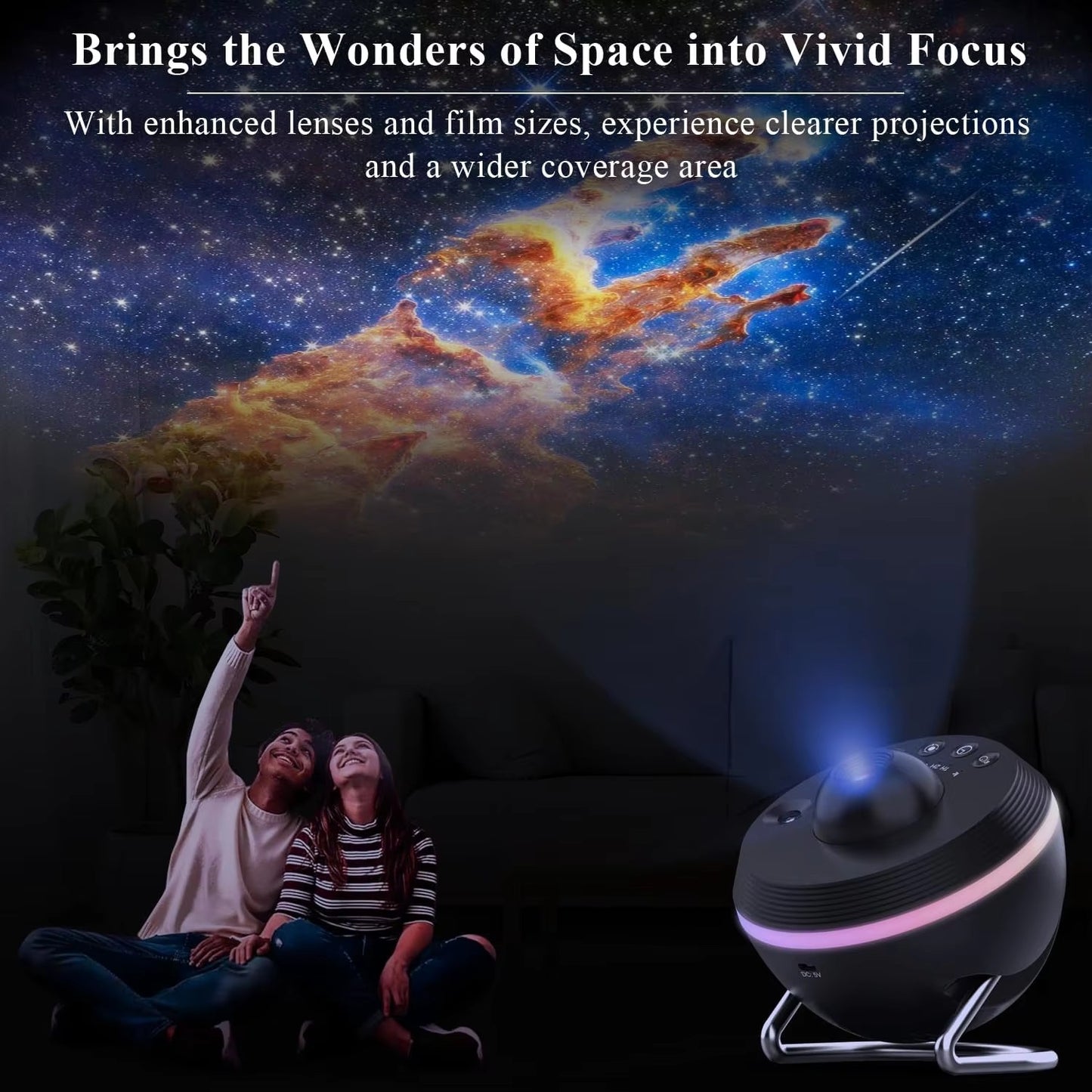 Proyector de galaxias de planetario 4K HD 13 en 1 con enfoque ajustable – Lámpara proyectora de estrellas con discos de película, temporizador, cubierta de domo para el hogar y dormitorio – OEM/ODM disponible