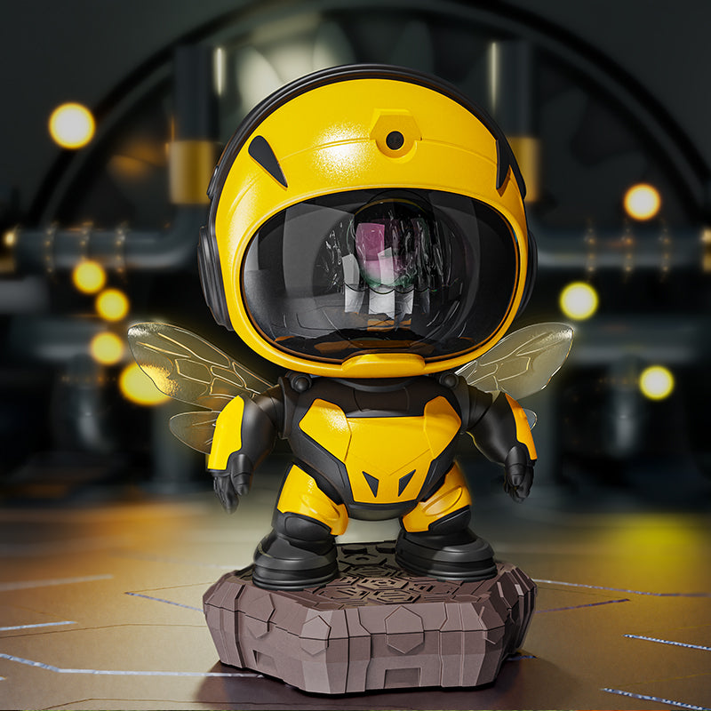 Bienenroboter-Galaxie-Projektor mit Bluetooth-Lautsprecher – Nordlicht-Sternenprojektor, Fernbedienung, Timer, einstellbarer Winkel, LED-Nachtlicht – OEM/ODM verfügbar