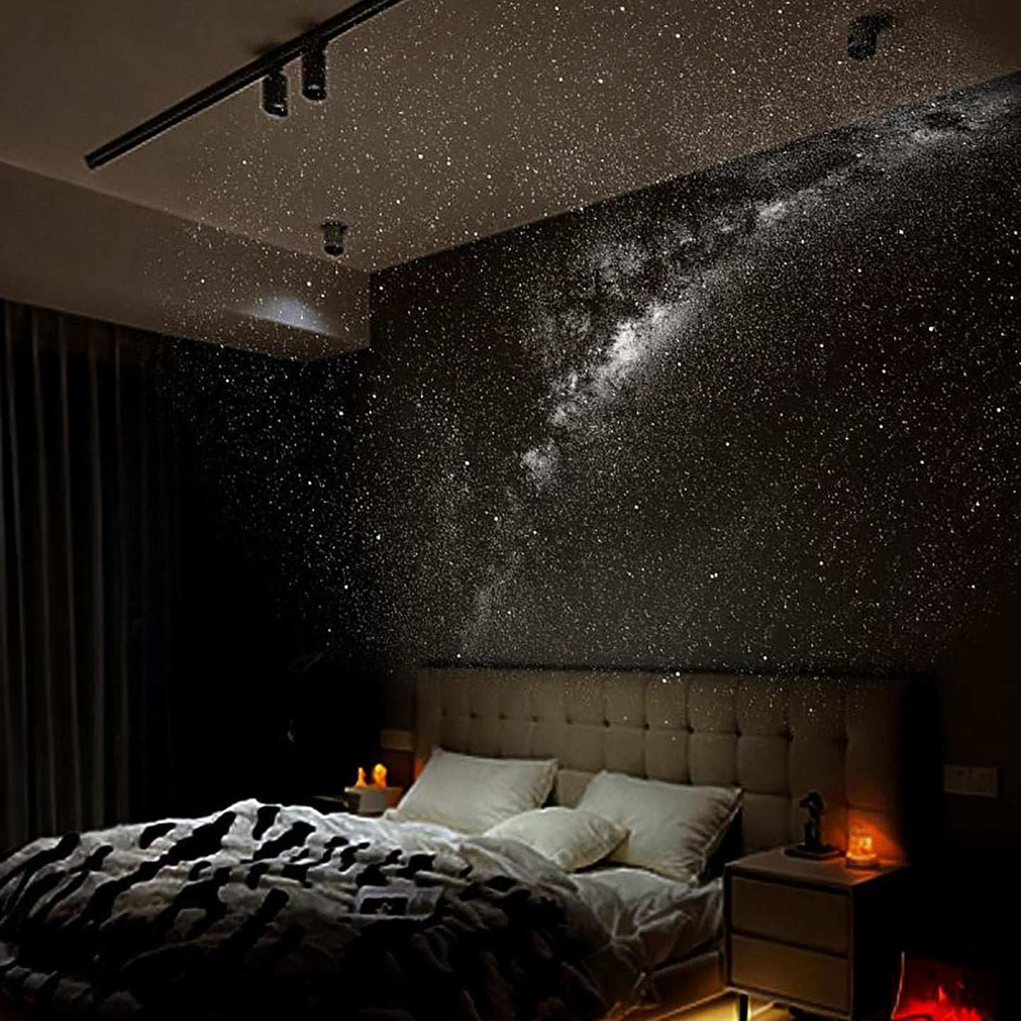 2-in-1 Galaxie-Projektor-Nachtlicht mit flexiblem Schwanenhals-USB – Sternenhimmel-Deckenleuchte, austauschbare Folien, einstellbarer Fokus, Touch-Steuerung – OEM/ODM verfügbar