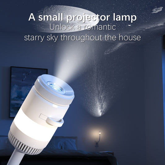 USB Galaxy Star Projector with RGB Night Light & Flexible Gooseneck