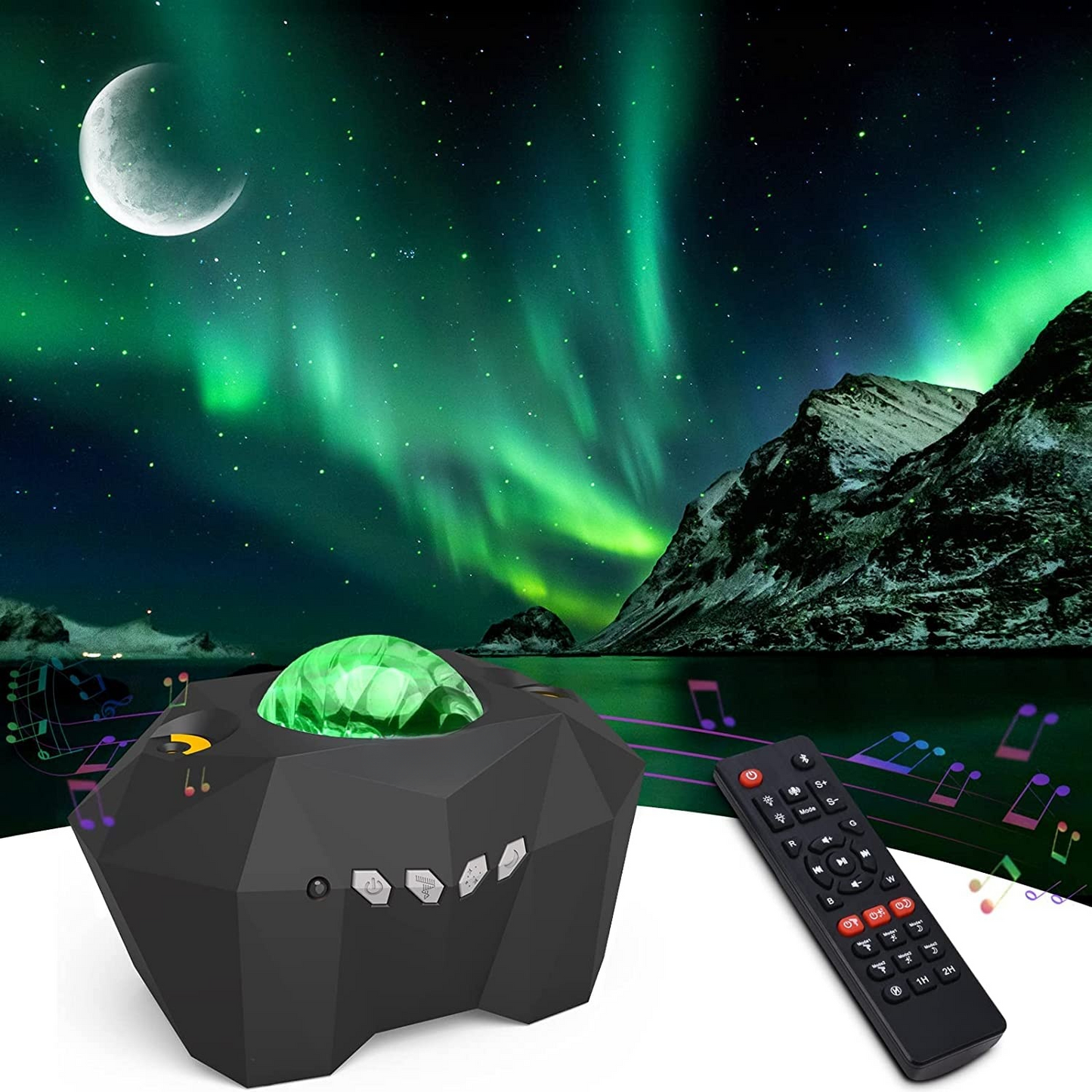 Galaxy Star Projector Gift Nebula Projection Lamp with Bluetooth Speaker Water Ripple Light USB Music Sync and Timer for Holiday Decor