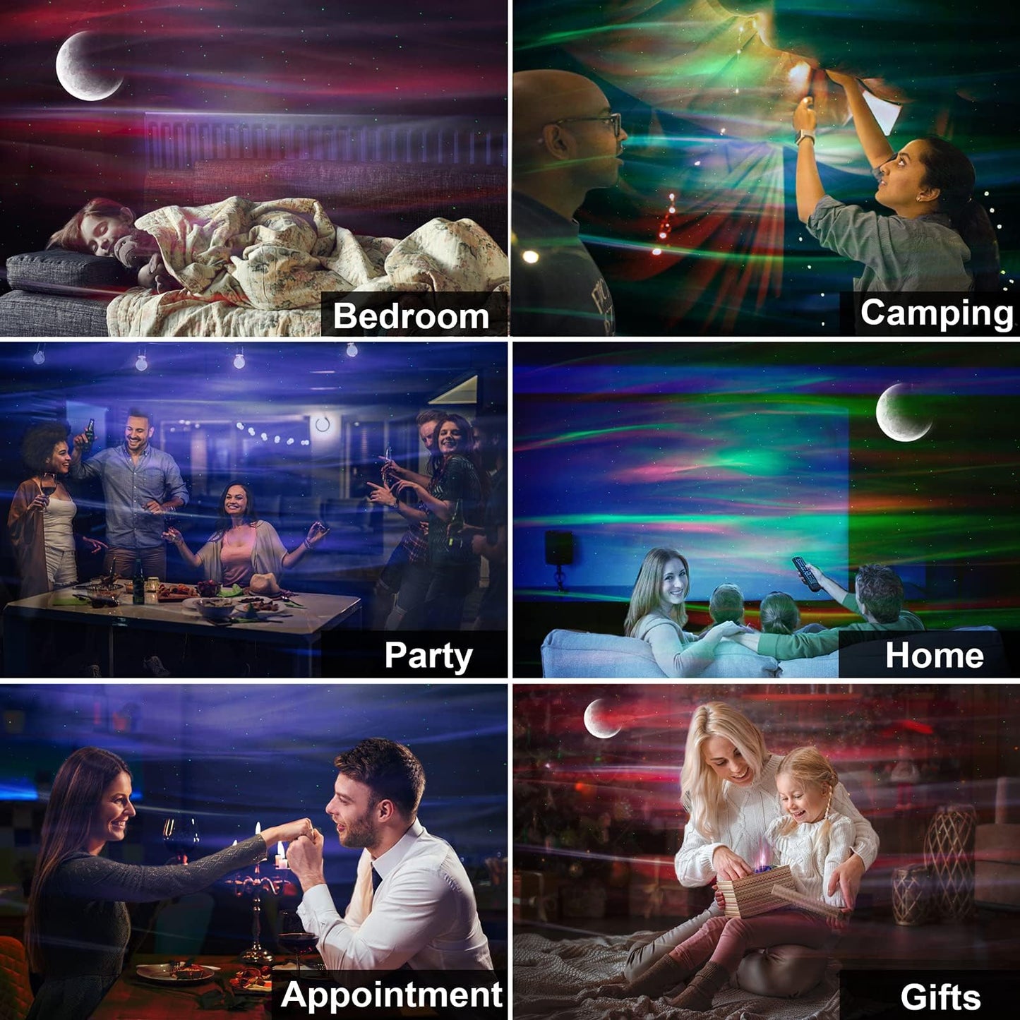 Galaxy Star Projector Gift Nebula Projection Lamp with Bluetooth Speaker Water Ripple Light USB Music Sync and Timer for Holiday Decor