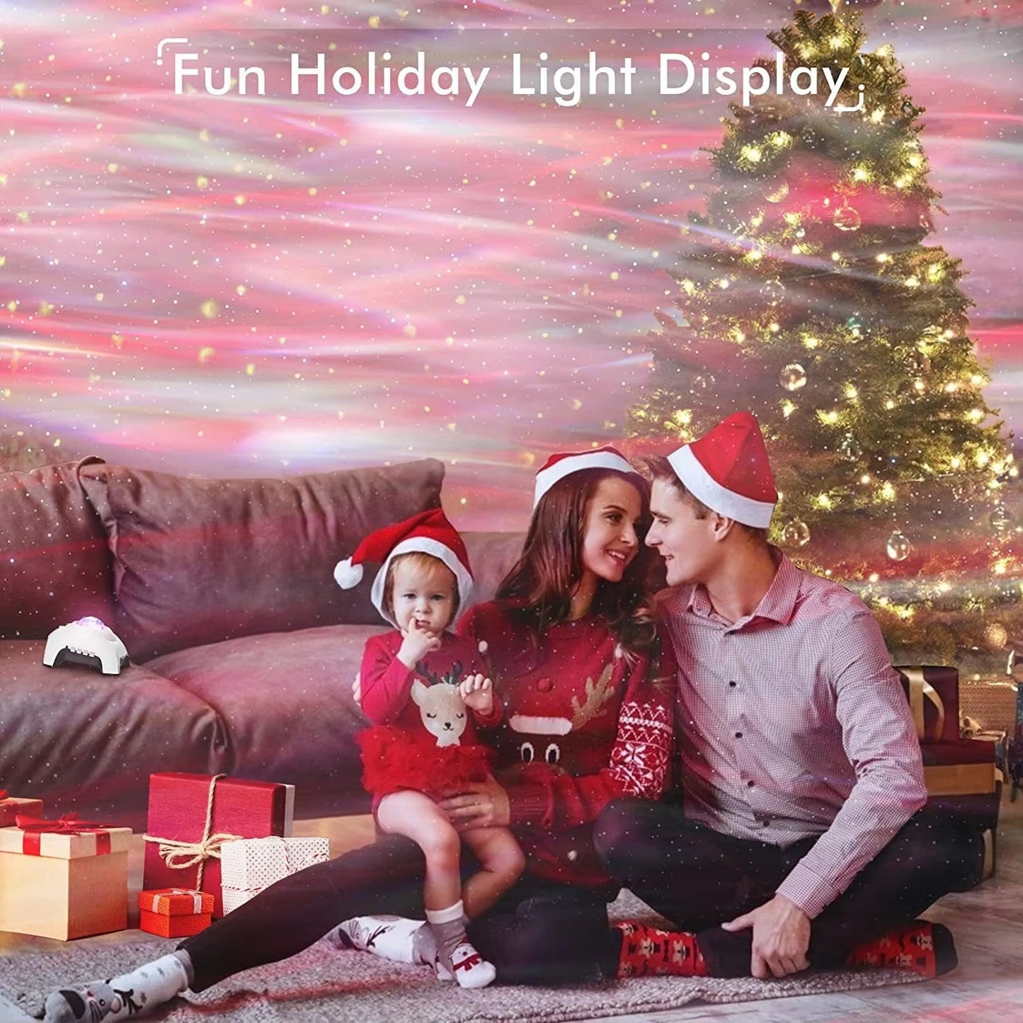 Northern Galaxy Aurora Projector 33 Light Effects & BT Speaker White Noise & Timer Home Decor Bedroom Gift OEM