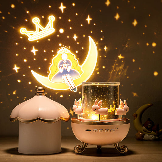 Rechargeable Unicorn Star Projector Night Light with 6 Projection Films, 8 Soothing Sounds & Remote Control – OEM/ODM Available