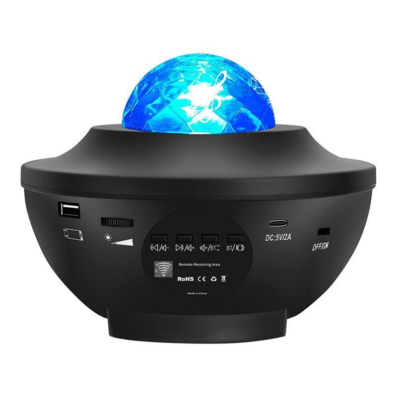 Galaxy Star Projector Gift Nebula Projection Lamp with Bluetooth Speaker Water Ripple Light USB Music Sync and Timer for Holiday Decor OEM/ODM Available