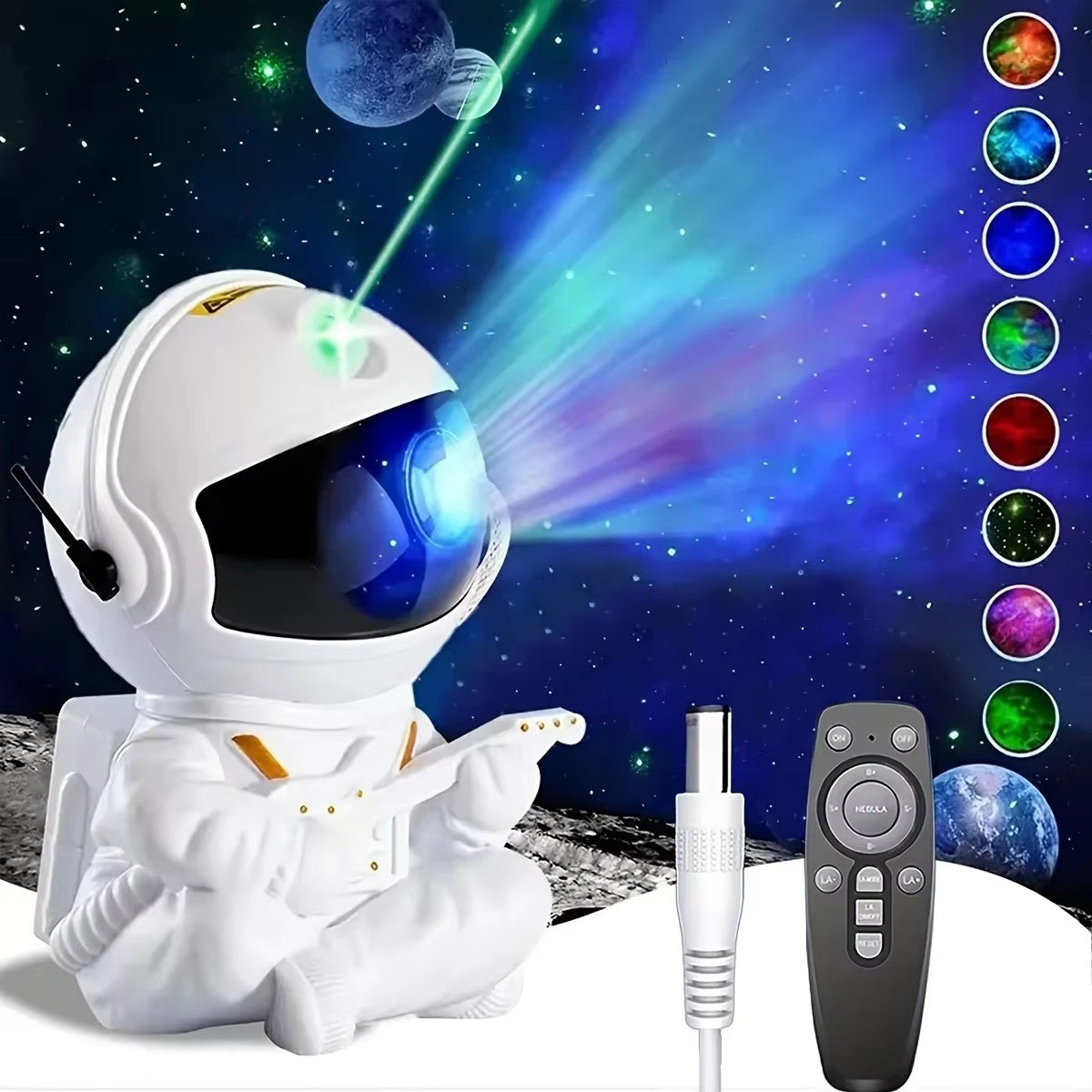 Mini Astronaut Galaxy Projector Night Light – USB Powered Nebula Star Projector with Remote Control for Kids Room & Gift – OEM/ODM Available