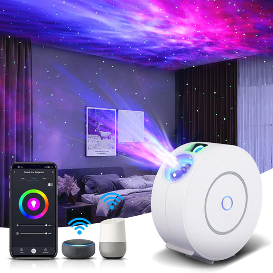 Galaxy Projector for Bedroom Star Projector Galaxy Light Nebula Lamp Ceiling Starlight Projector Smart APP and Voice Control LED Night Light for Valentines Day Gifts