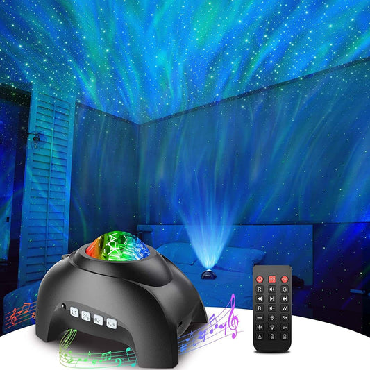Northern Galaxy Aurora Projector 33 Light Effects & BT Speaker White Noise & Timer Home Decor Bedroom Gift OEM