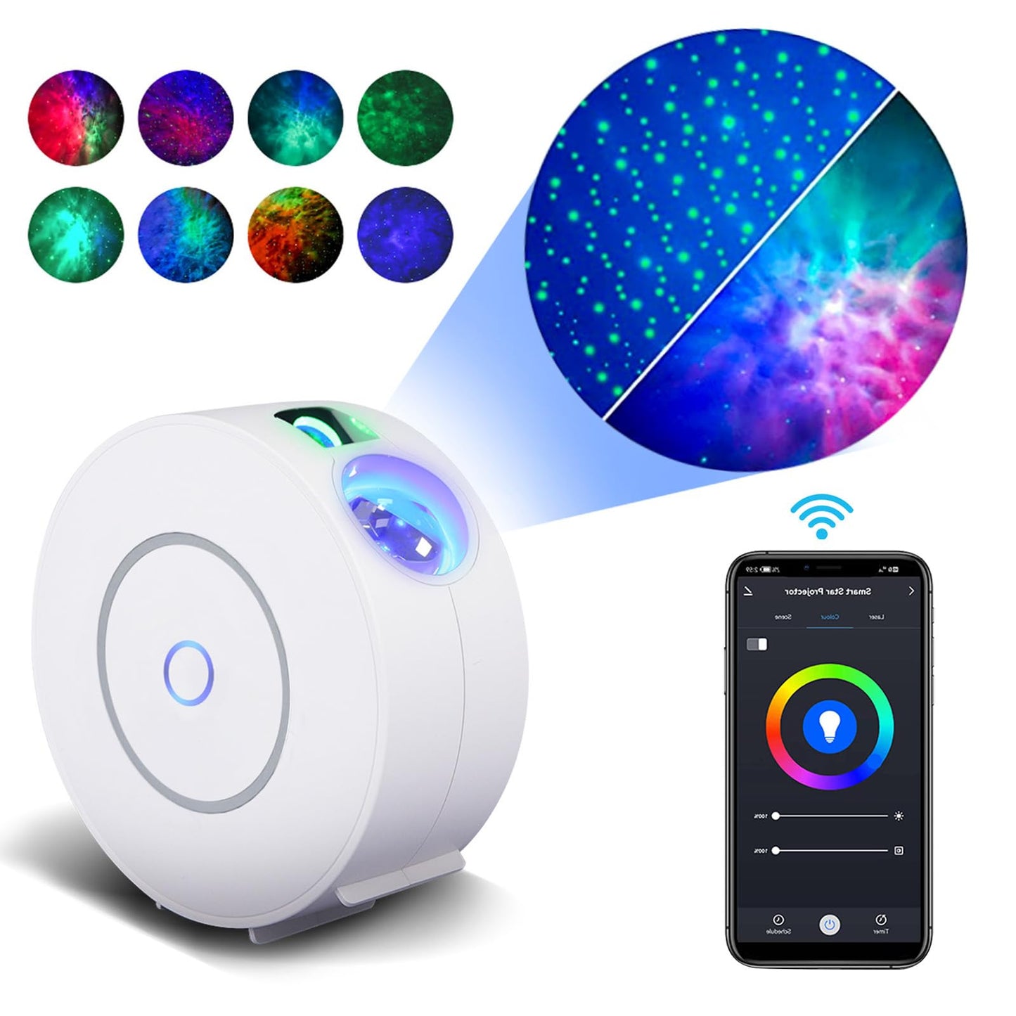 Galaxy Projector for Bedroom Star Projector Galaxy Light Nebula Lamp Ceiling Starlight Projector Smart APP and Voice Control LED Night Light for Valentines Day Gifts
