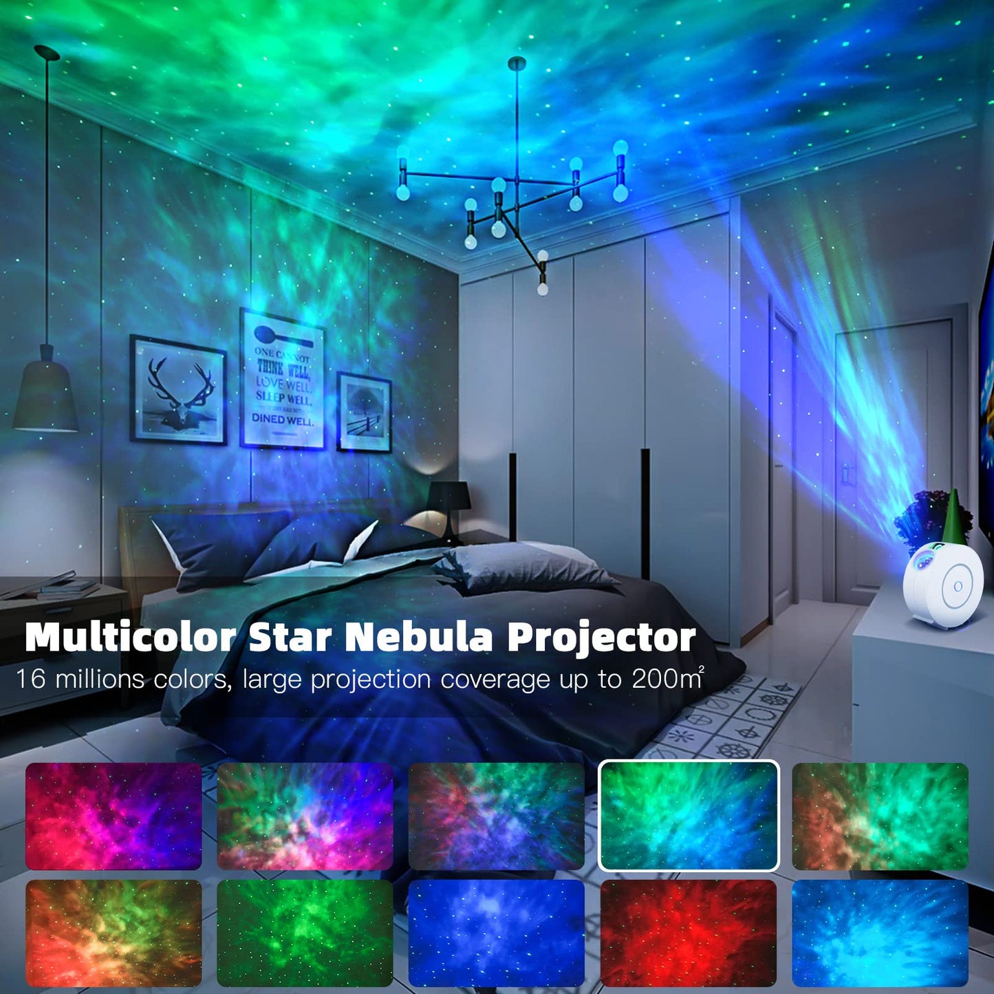 Galaxy Projector for Bedroom Star Projector Galaxy Light Nebula Lamp Ceiling Starlight Projector Smart APP and Voice Control LED Night Light for Valentines Day Gifts