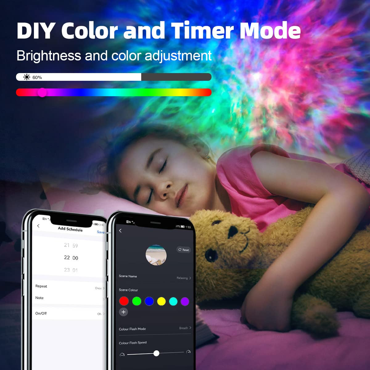 Galaxy Projector for Bedroom Star Projector Galaxy Light Nebula Lamp Ceiling Starlight Projector Smart APP and Voice Control LED Night Light for Valentines Day Gifts