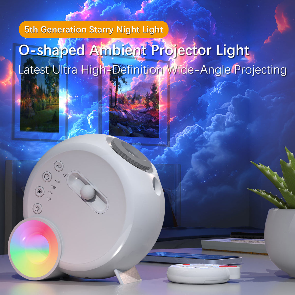 13-in-1 4K HD Planetarium Galaxy Projector with Dynamic Shooting Star, White Noise, Bluetooth Speaker & Night Light – OEM/ODM Available