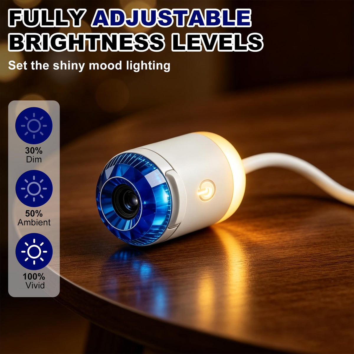 USB Planetarium Star Projector Night Light with Flexible Gooseneck & Replaceable Projection Slides OEM/ODM