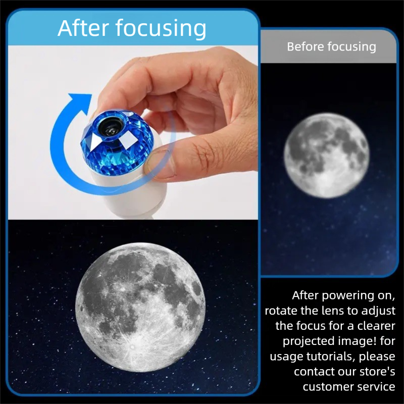 USB Planetarium Star Projector Night Light with Flexible Gooseneck & Replaceable Projection Slides OEM/ODM
