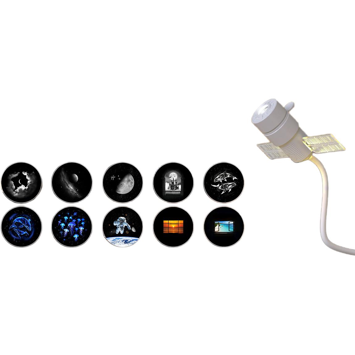 Satellite USB Planetarium Projector & Night Light with Replaceable Slides